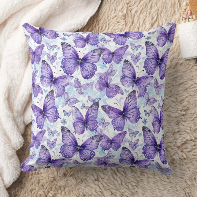 Coussin Motif papillon violet lavande (Couverture)