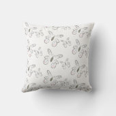 Coussin Motif Papillons Doux Statistiques de Naissance de (Verso)