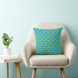 Coussin Motif Papillons Jaunes