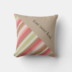 Coussin Motif Paprika Stripes