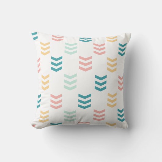Coussin Motif Pastel Chevron (Recto)