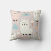 Coussin Motif Pastel Cute Alpaca (Verso)