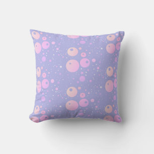 Coussin Motif pastel esthétique à points violets