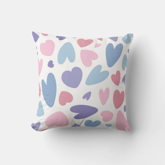 Coussin Motif Pastel Heart Scatter (Recto)
