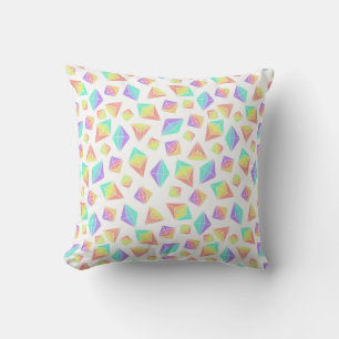 Coussin Motif Pastel Rainbow Crystals