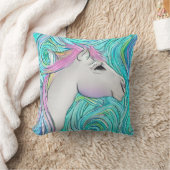 Coussin Motif pastel sans couture Cheval Blanc (Couverture)