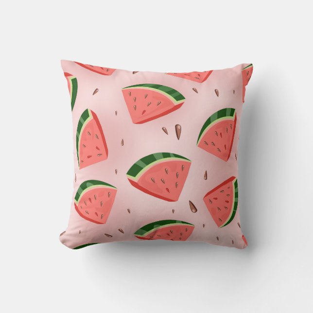 Coussin Motif Pastèque (Recto)