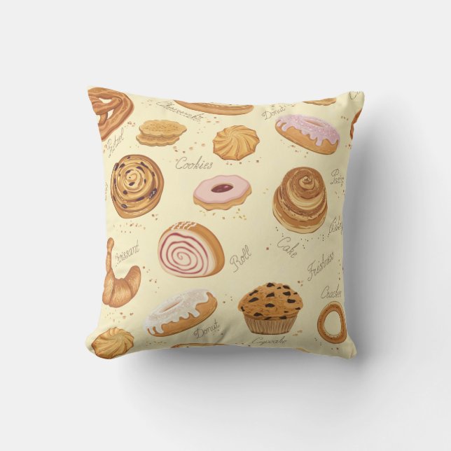 Coussin Motif pâtissier (Recto)