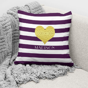 Coussin Motif Personnalisé Moderne Grilles violettes