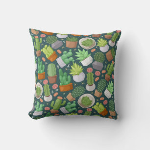 Coussin motif plante