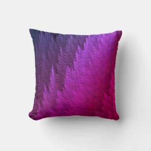 Coussin Motif Plume Teinture Tie Violet Rose