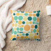 Coussin motif pois | Bleu orange rétro (Couverture)