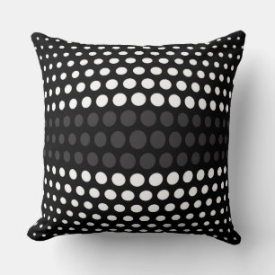 Coussin Motif Pois Jet et White
