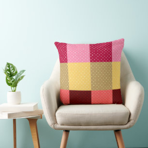Coussin Motif Pois monogramme