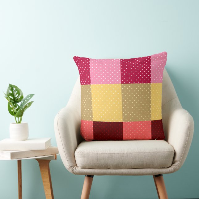 Coussin Motif Pois monogramme (Chaise)