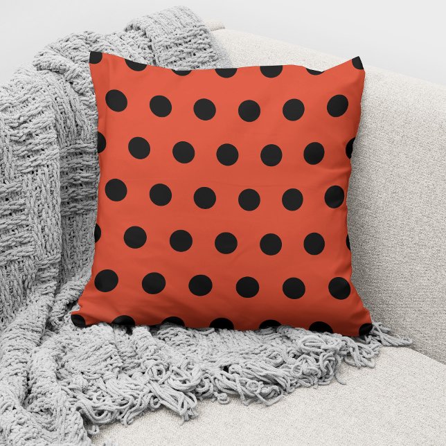 Coussin Motif Pois orange moderne (Créateur téléchargé)