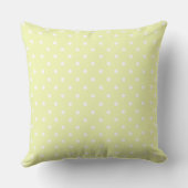 Coussin Motif Pois Pastel Jaune avec Monogram (Verso)