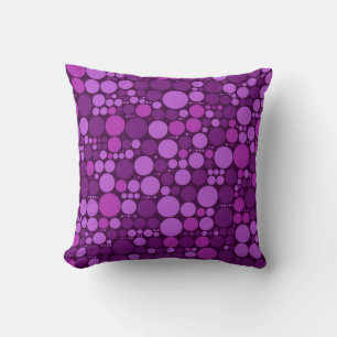 Coussin Motif pois rétro Violet et violet