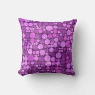 Coussin Motif pois rétro Violet et violet