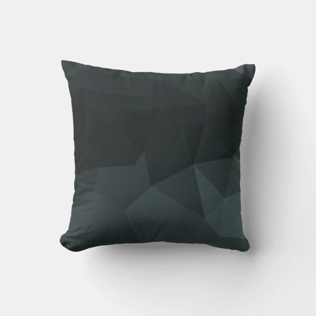 Coussin Motif polygonal foncé (Recto)