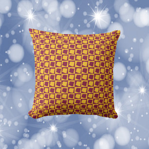 Coussin Motif Pop Art Arizona Marron Jaune Or