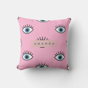 Coussin Motif Pop Art d'Œil Maléfique Tendance Personnalis