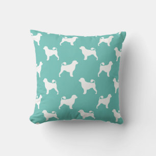 Coussin Motif portugais des silhouettes de chien d'eau