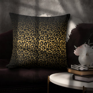 Coussin Motif poster de animal Leopard
