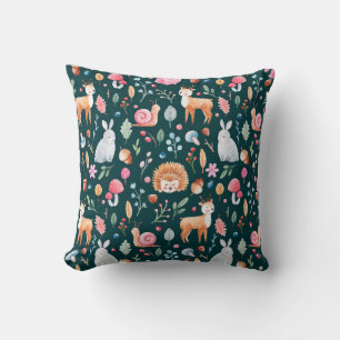 Coussin Motif pour enfants en aquarelle technique. fée