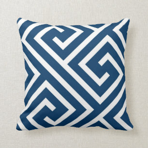 Coussin Motif principal de Grec moderne dans la marine et