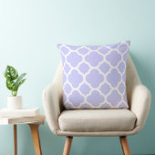 Coussin Motif Quatrefoil Periwinkle (Chaise)