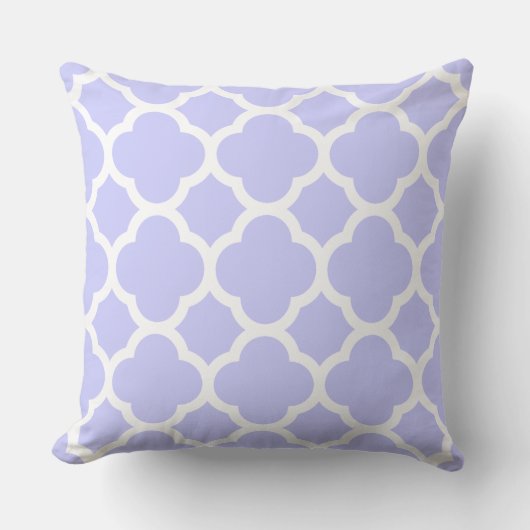 Coussin Motif Quatrefoil Periwinkle (Recto)