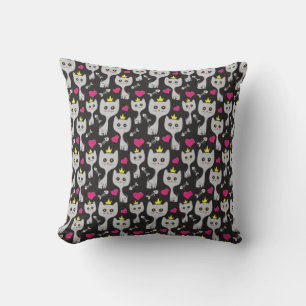 Coussin Motif Queen Cat