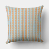 Coussin motif rayé bleu marron gris (Verso)