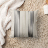 Coussin Motif rayé classique noir beige (Couverture)