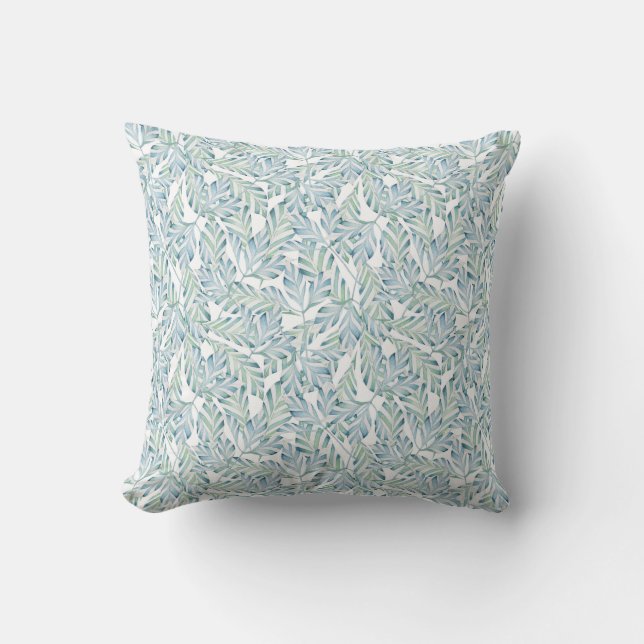 Coussin Motif rayé décoratif de feuille (Recto)