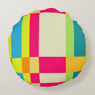 Coussin Motif rayé rétro coloré