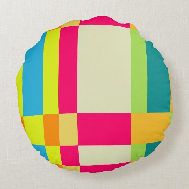 Coussin Motif rayé rétro coloré (Dos)