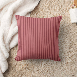 Coussin Motif rayé rustique rouge toutes couleurs
