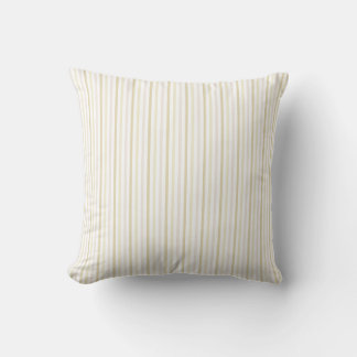Coussin Motif rayé vertical beige et crème