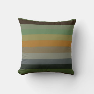 Coussin Motif rayure tons terreux bois douillet