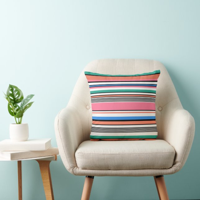 Coussin Motif rayures  (Chaise)