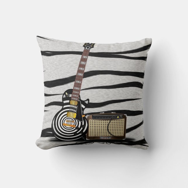 Coussin Motif Rayures de Tigre. (Recto)