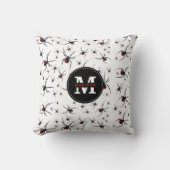 Coussin Motif Red & Black Spider Monogrammé (Recto)