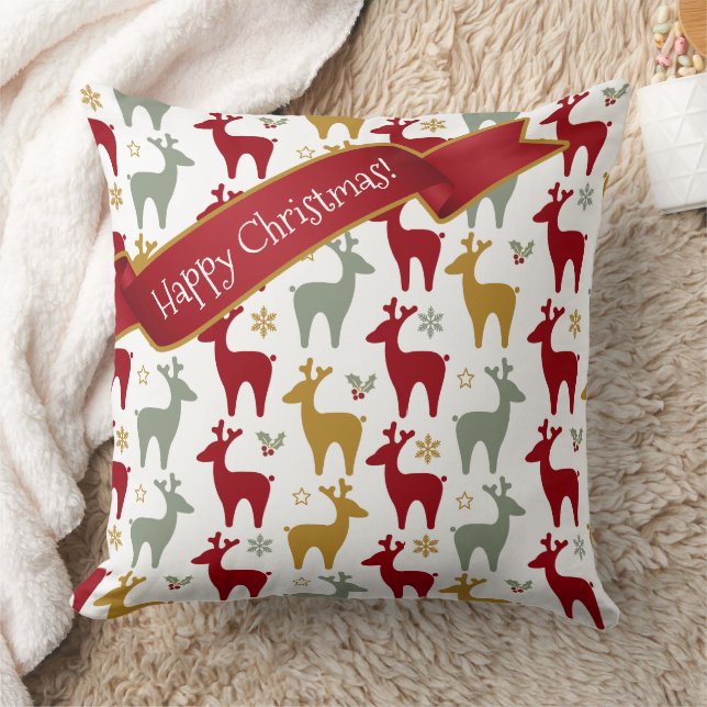 Coussin Motif Red Christmas Reindeer#12 ID1009 (Couverture)