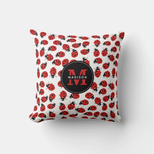 Coussin Motif Red Ladybug (Recto)