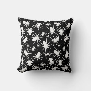 Coussin Motif Répétant noir et blanc Spider Motif