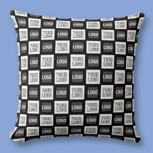 Coussin Motif répétitif avec deux logos ou images