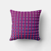 Coussin Motif rétro bleu, rose et violet (Verso)