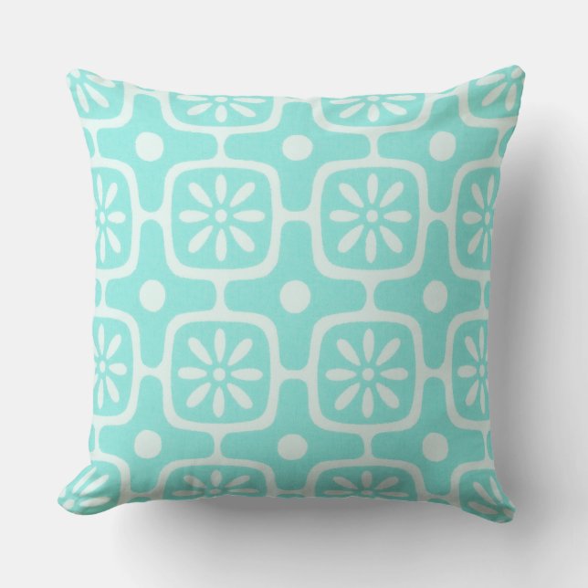 Coussin motif rétro de style bloc de ventilation (Recto)